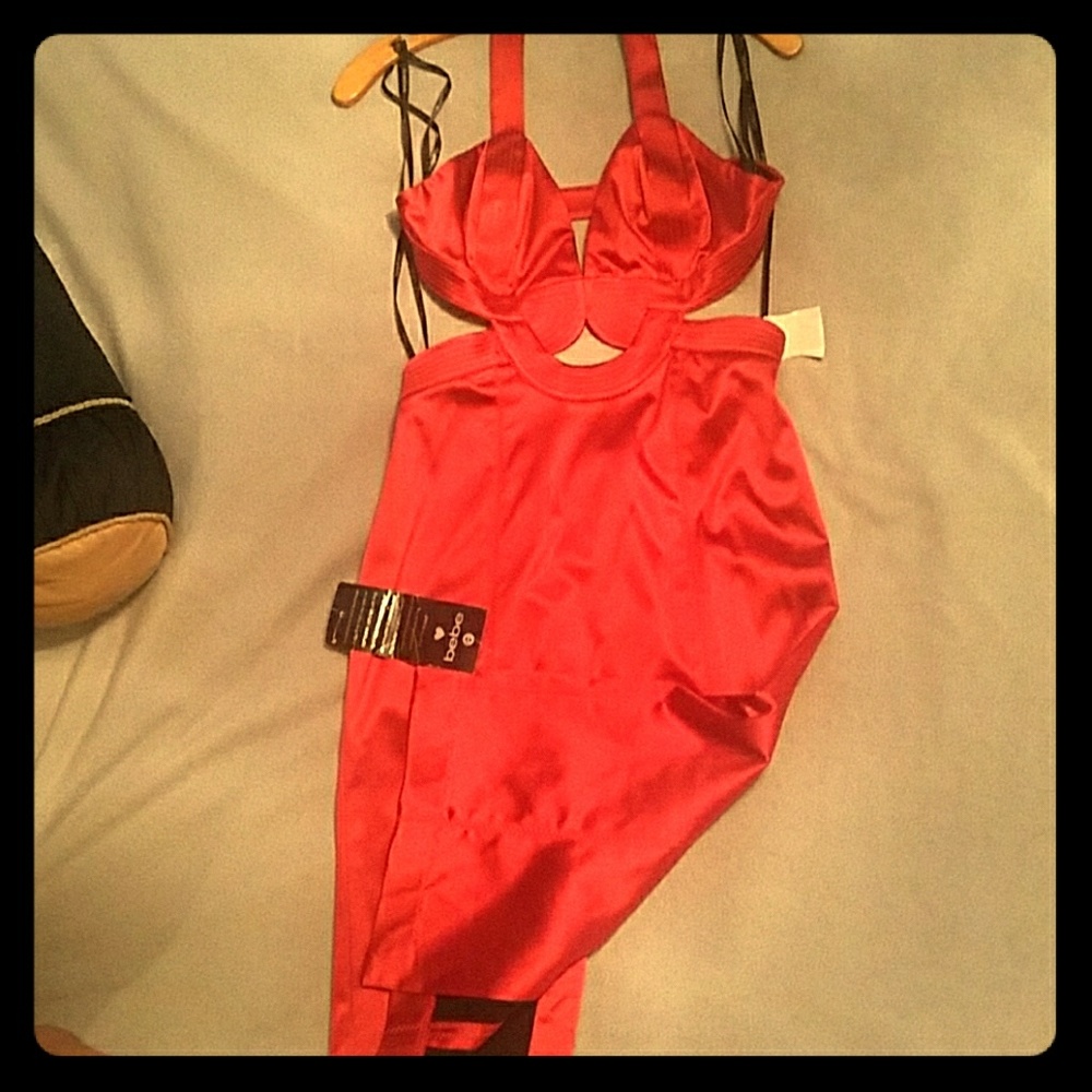 BEBE rose, evening dress, never been worn